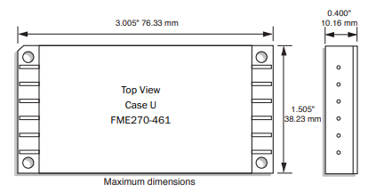 Interpoint FME270-461 EMI輸入濾波器