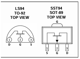 LS94和SST94 JFET封裝