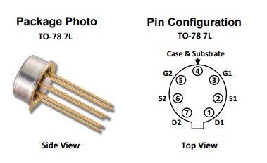 Linear Systems 3N190/3N191單片雙晶P溝道增強型MOSFET